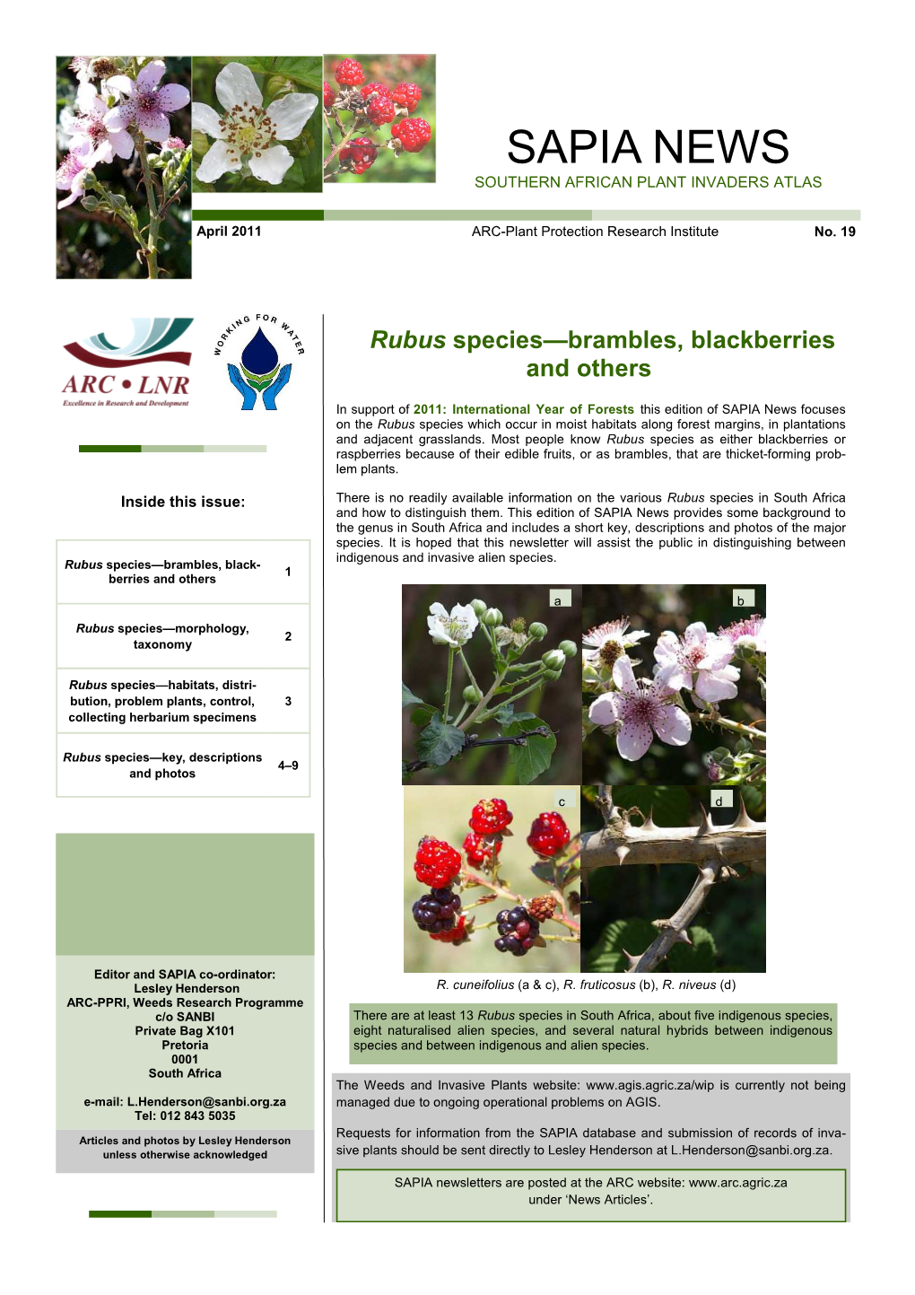 SAPIA-Newsletter-No-19---April-2011---Rubus-Sp.Pdf