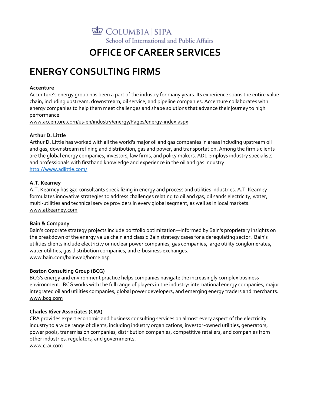 Energy Consulting Firms