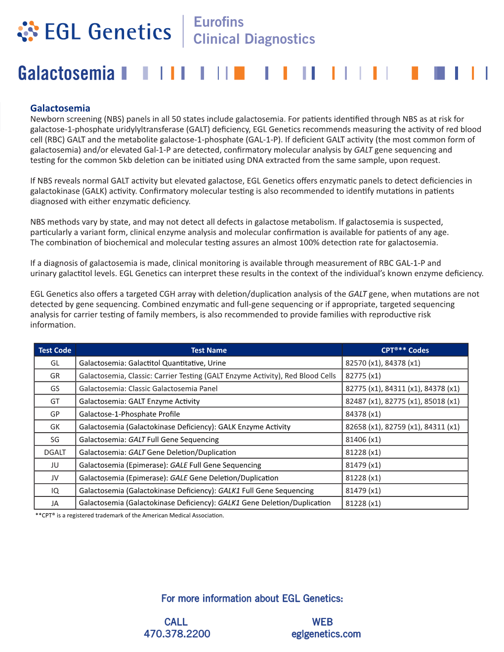 Galactosemia Galactosemia Galactosemia Newborn Screening (NBS) Panels in All 50 States Include Galactosemia