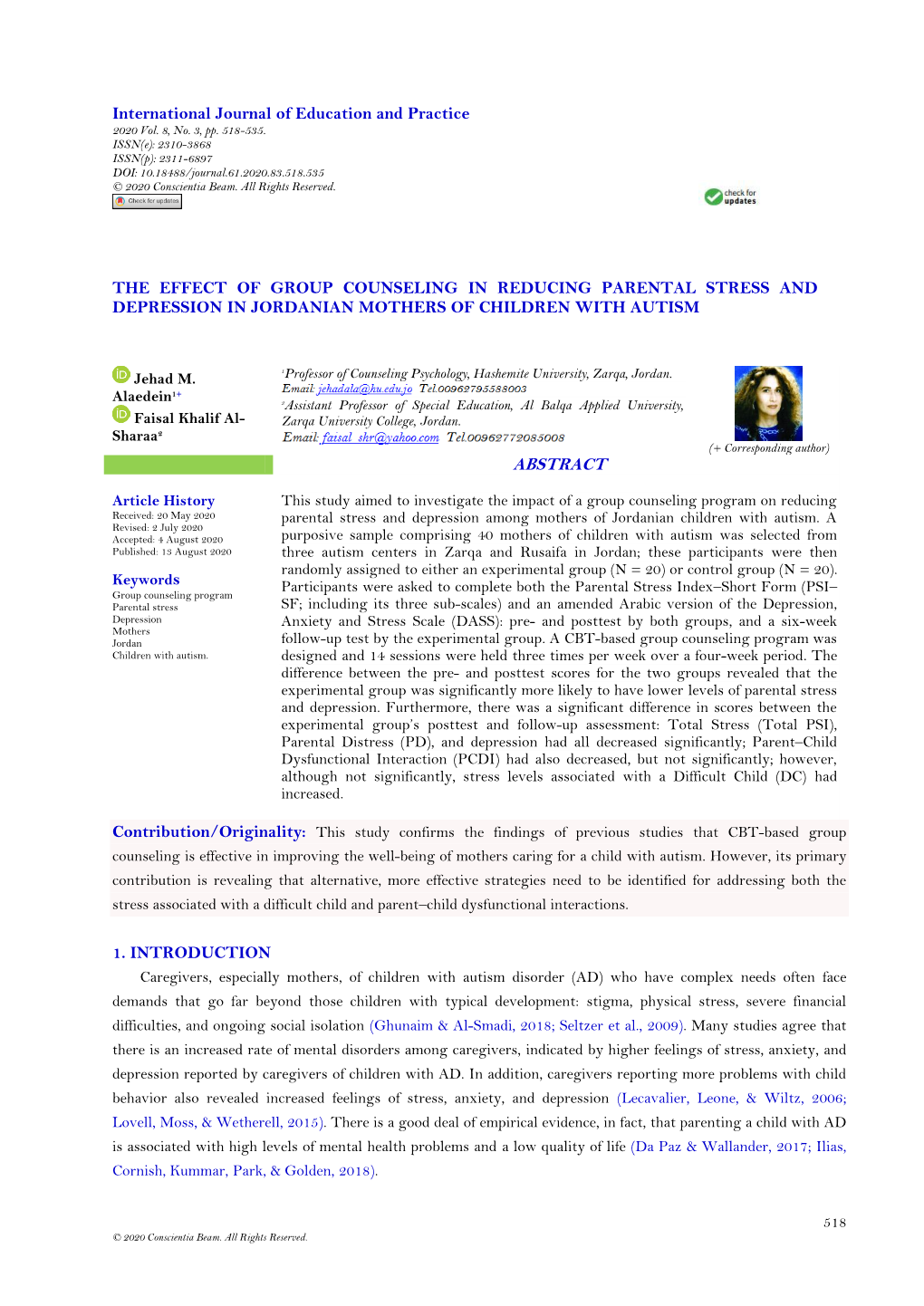 International Journal of Education and Practice 2020 Vol