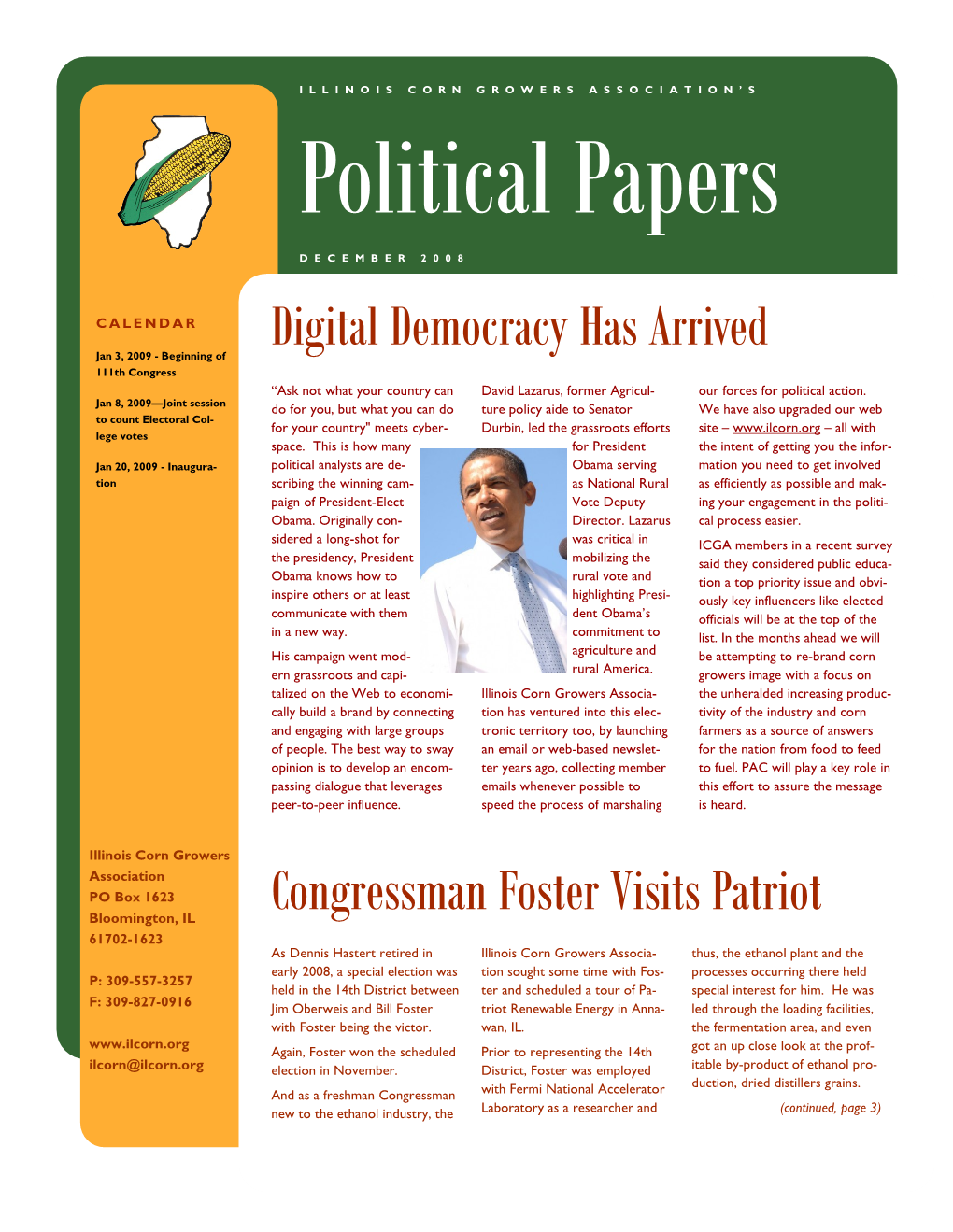 December 2008 Political Papers