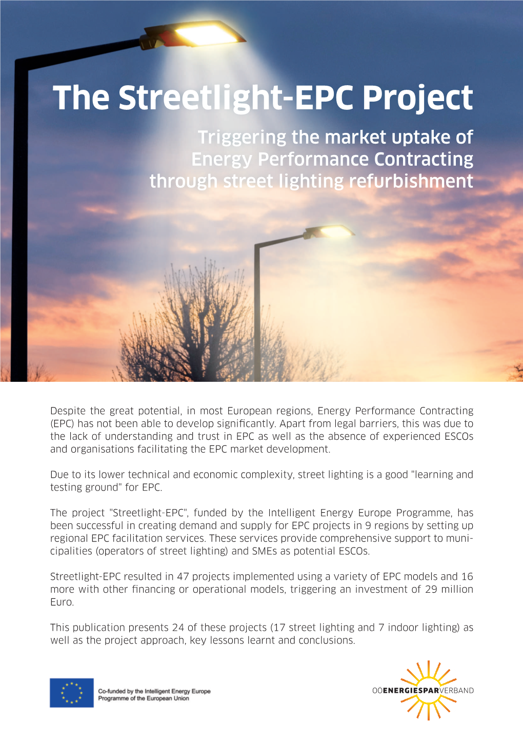 The Streetlight-EPC Project Triggering the Market Uptake of Energy Performance Contracting Through Street Lighting Refurbishment
