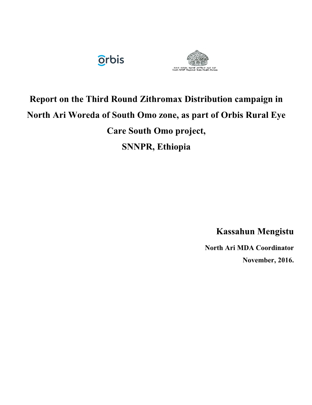 Report on the Third Round Zithromax Distribution of Konso SPW s1