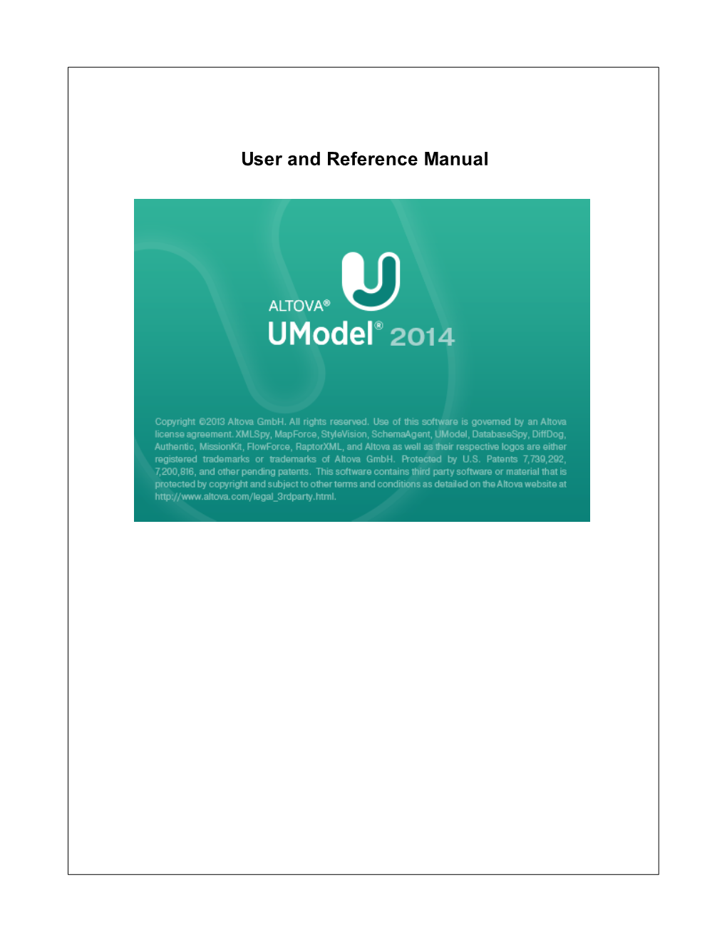 Altova Umodel 2014 User & Reference Manual