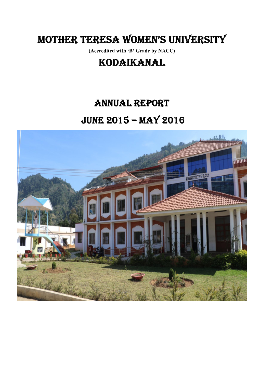 Mother Teresa Women's University Kodaikanal