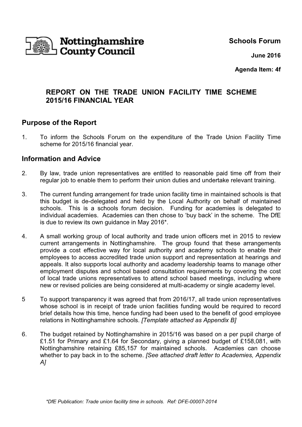 Item 4F Trade Union Facilities Report 2015-16 Expenditure.Pdf
