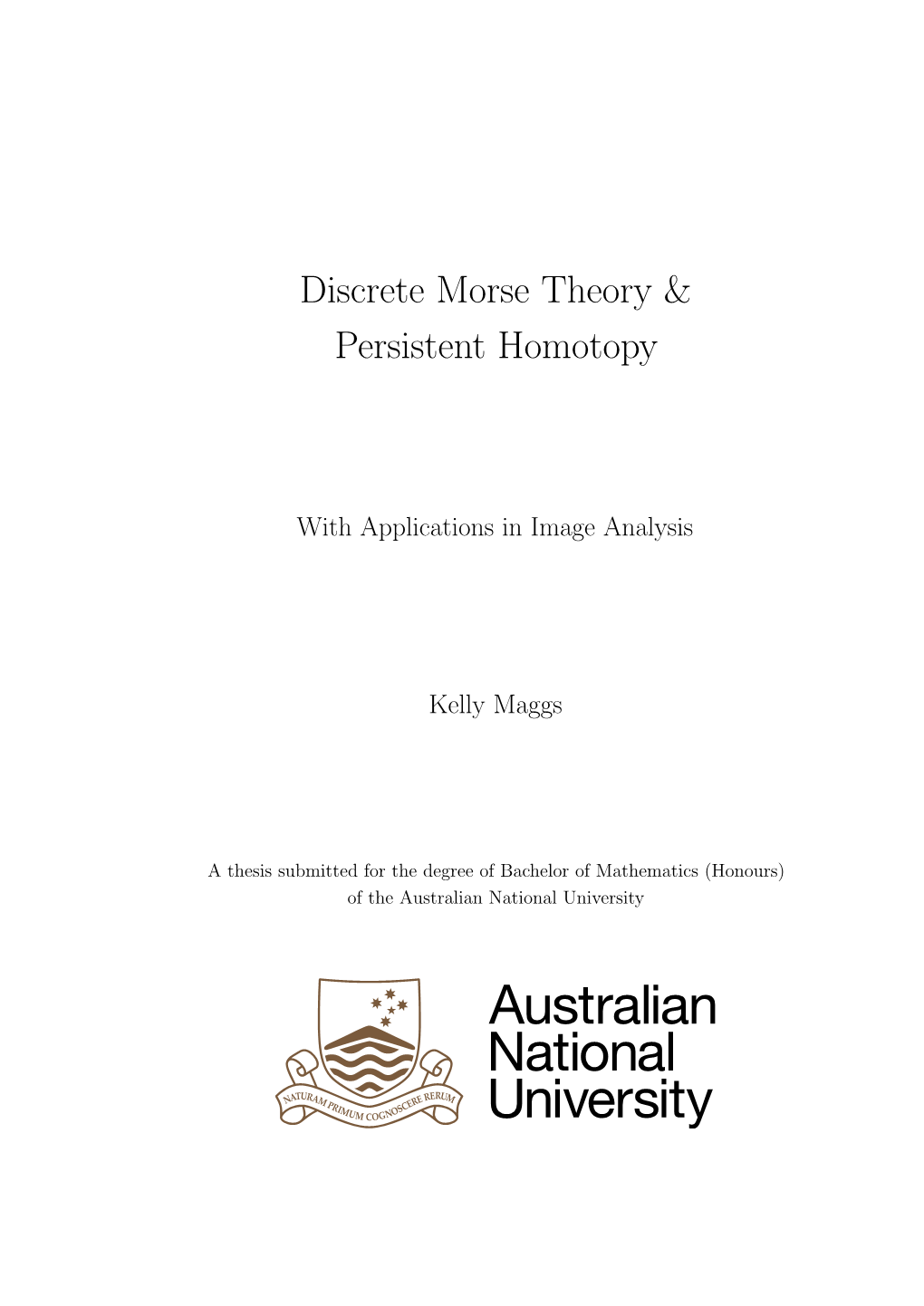 Discrete Morse Theory & Persistent Homotopy