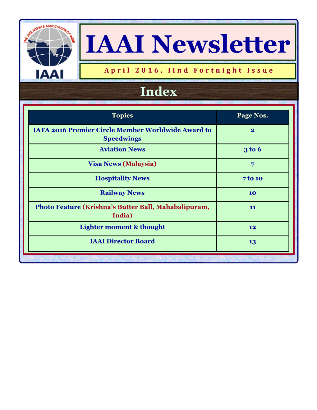 IAAI Newsletter APR 16