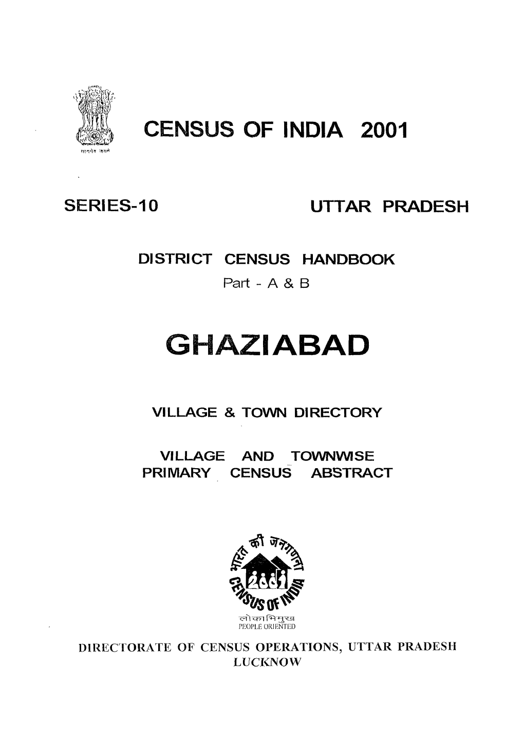District Census Handbook, Ghaziabad, Part XII-A & B, Series-10, Uttar