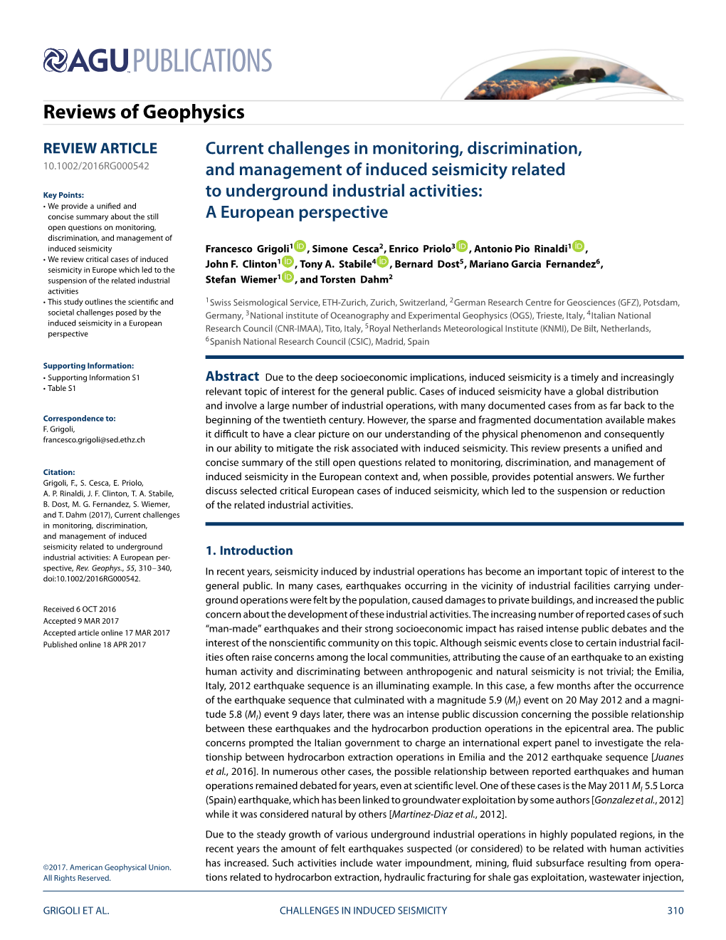 Current Challenges in Monitoring, Discrimination, and Management of Induced Seismicity Related to Underground 1