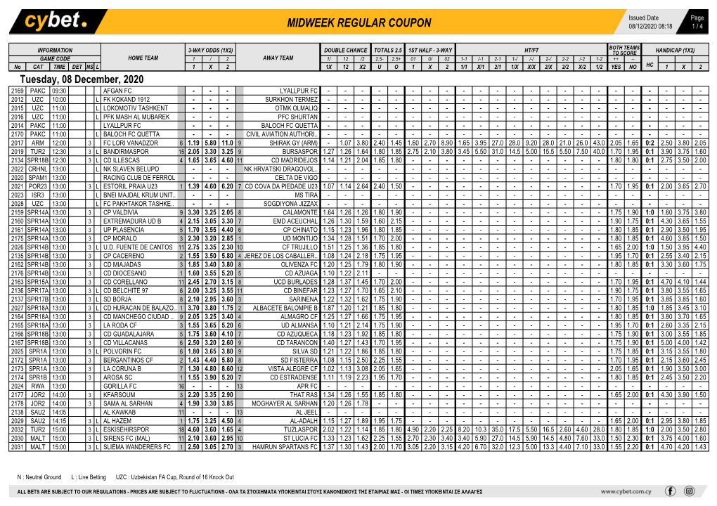 Midweek Regular Coupon 08/12/2020 08:18 1 / 4