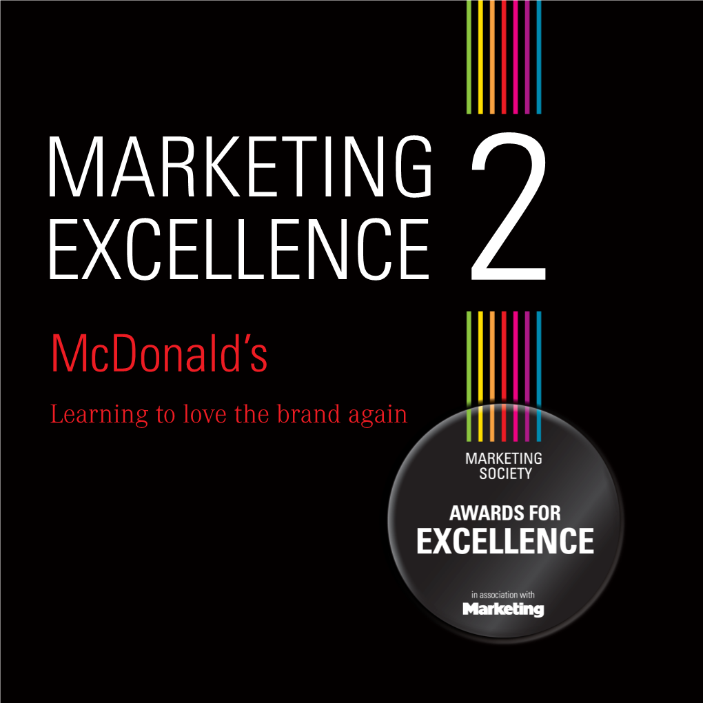 Marketing Excellence 2 Mcdonalds (Brand Revitalisation) Case Study.Pdf