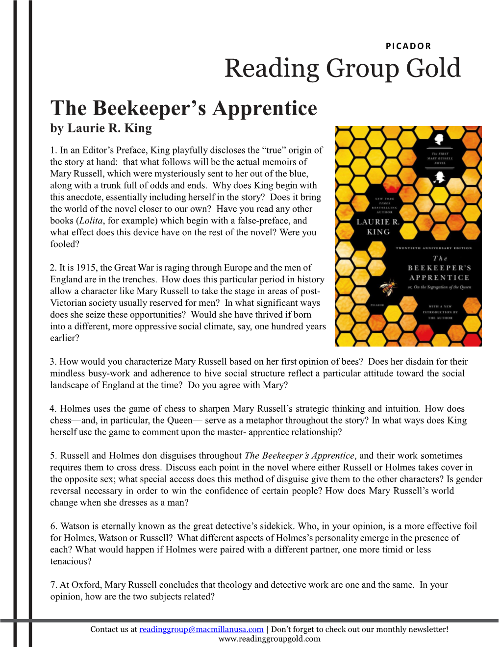 The Beekeeper's Apprentice by Laurie R. King