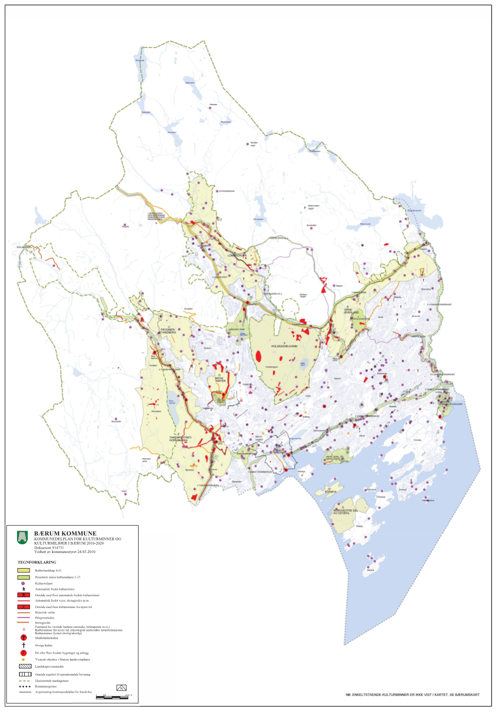 BÆRUM KOMMUNE KOMMUNEDELPLAN for KULTURMINNER OG KULTURMILJØER I BÆRUM 2010-2020 Dokument 914731 Vedtatt Av Kommunestyret 24.03.2010