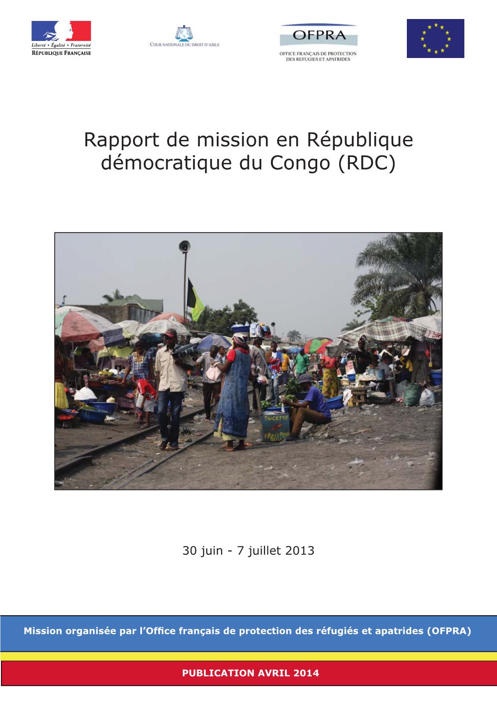 Rapport De Mission En République Démocratique Du Congo (RDC)