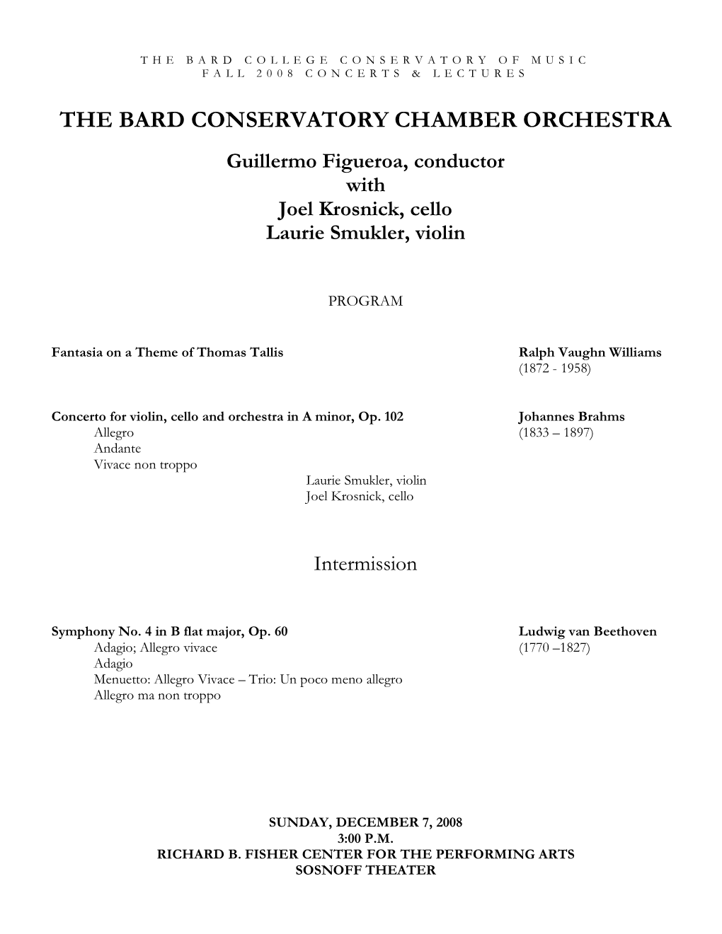 The Bard Conservatory Chamber Orchestra