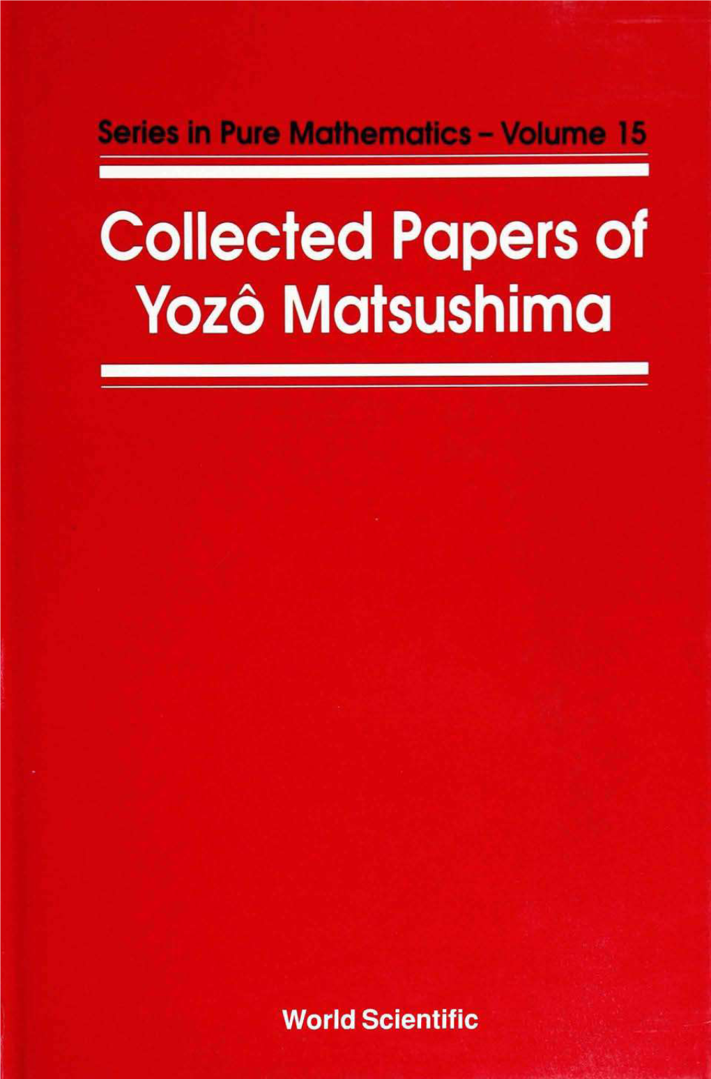 Collected Papers of Yozo Matsushima