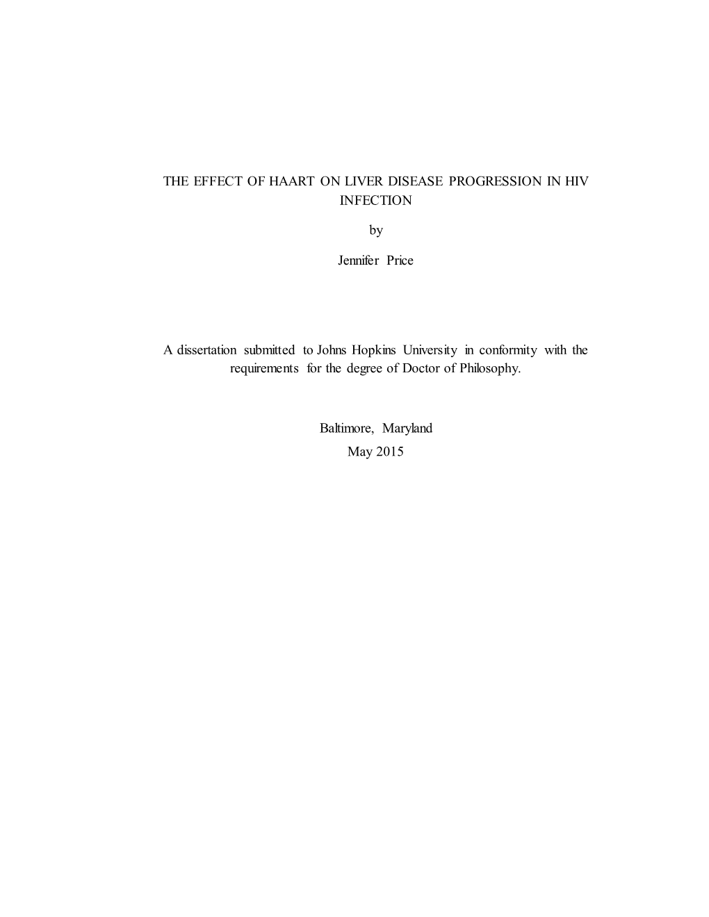 The Effect of Haart on Liver Disease Progression in Hiv Infection