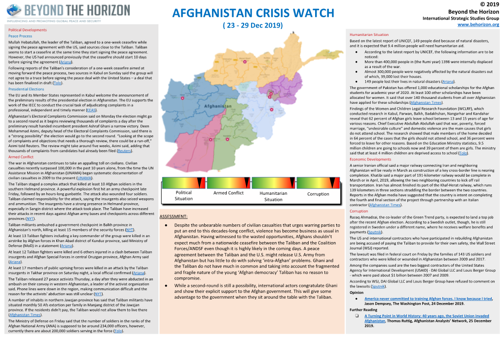 Afghanistan Crisis Watch