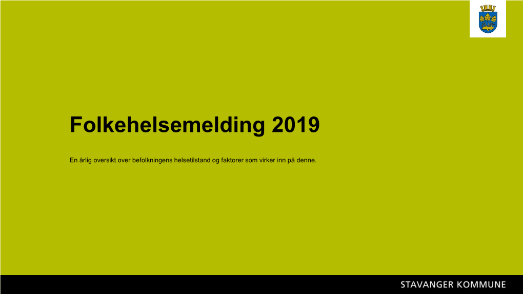 Folkehelsemelding 2019