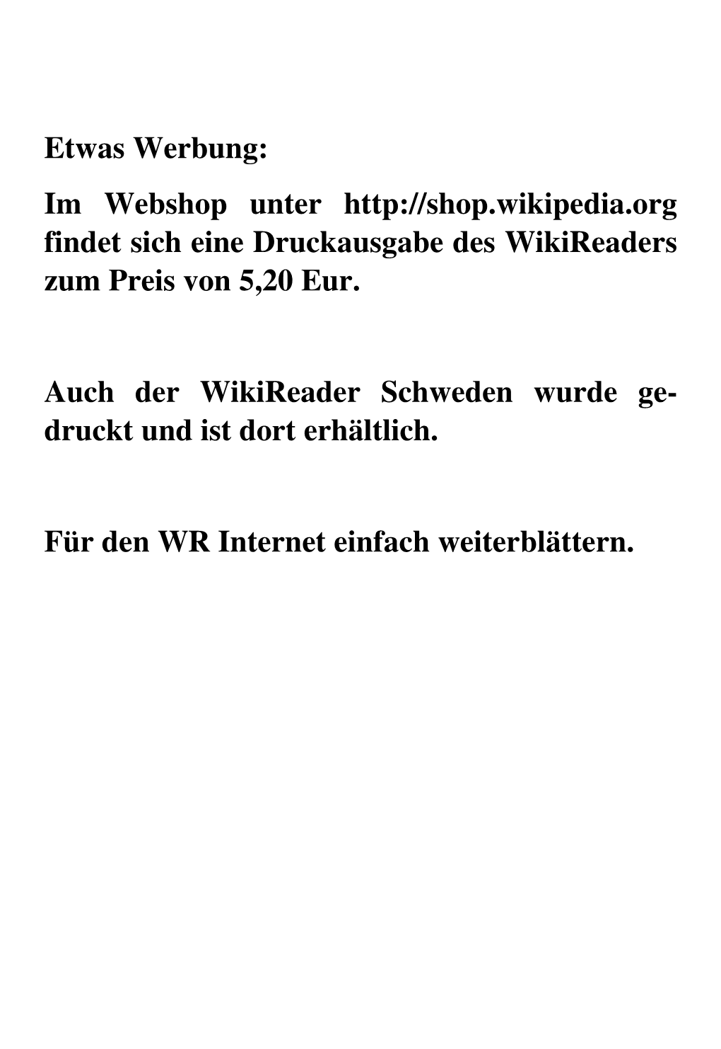 Wikireader Internet 1 Über Wikipedia