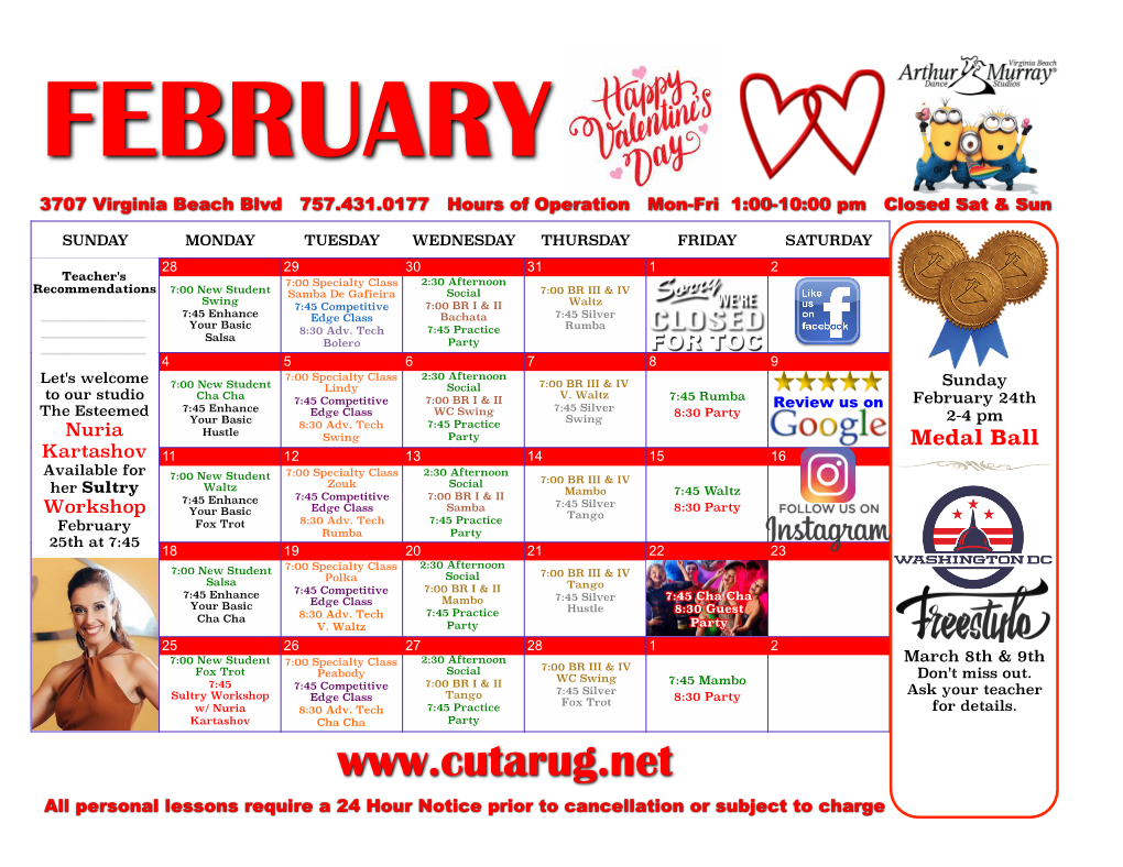 February Calendar 2019 V2.Xlsx