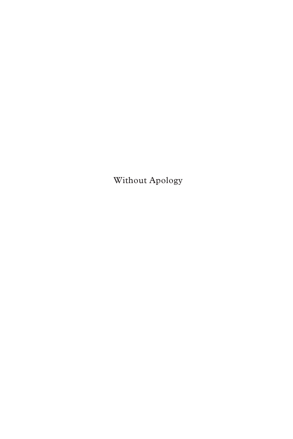 Without Apology: Writings on Abortion in Canada
