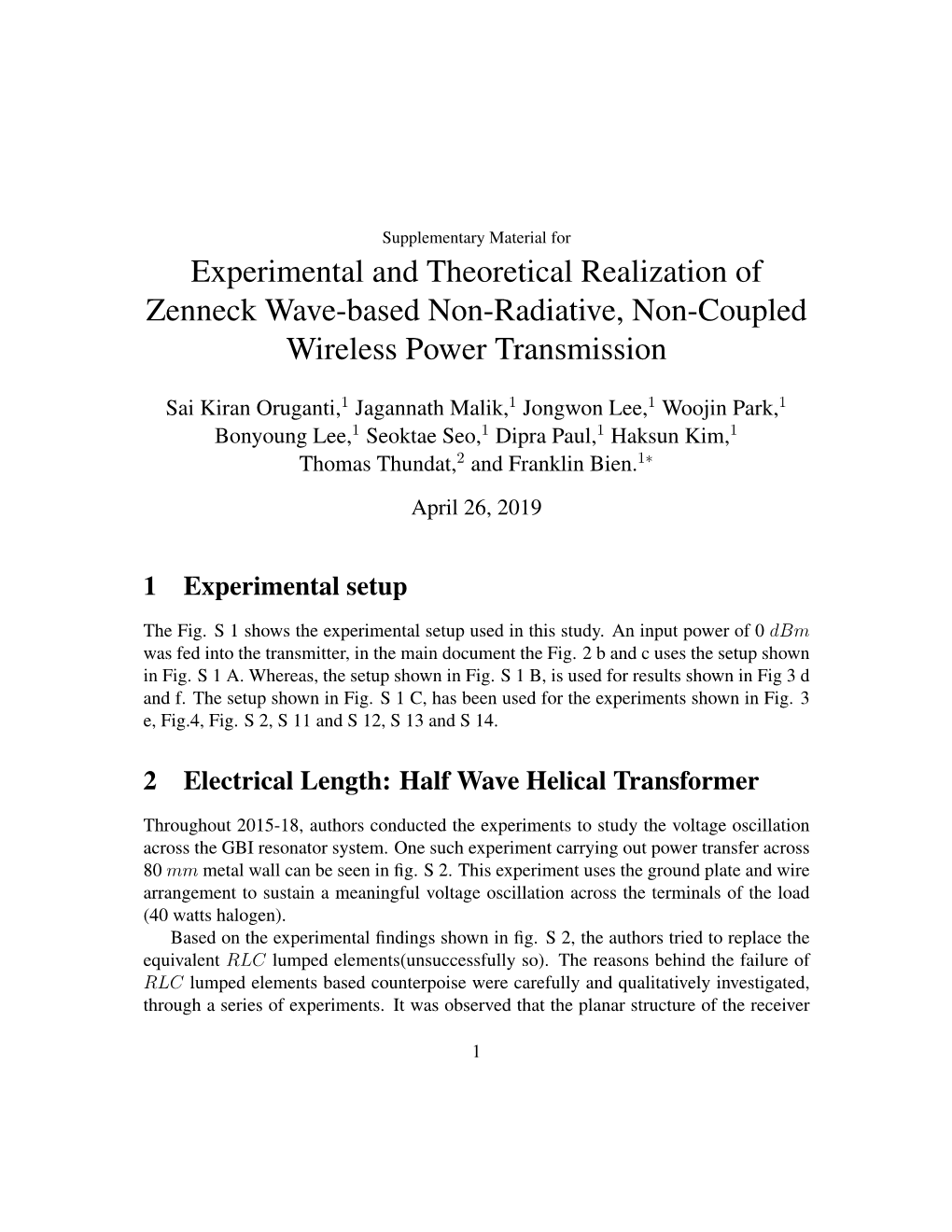 Experimental and Theoretical Realization of Zenneck Wave-Based Non-Radiative, Non-Coupled Wireless Power Transmission