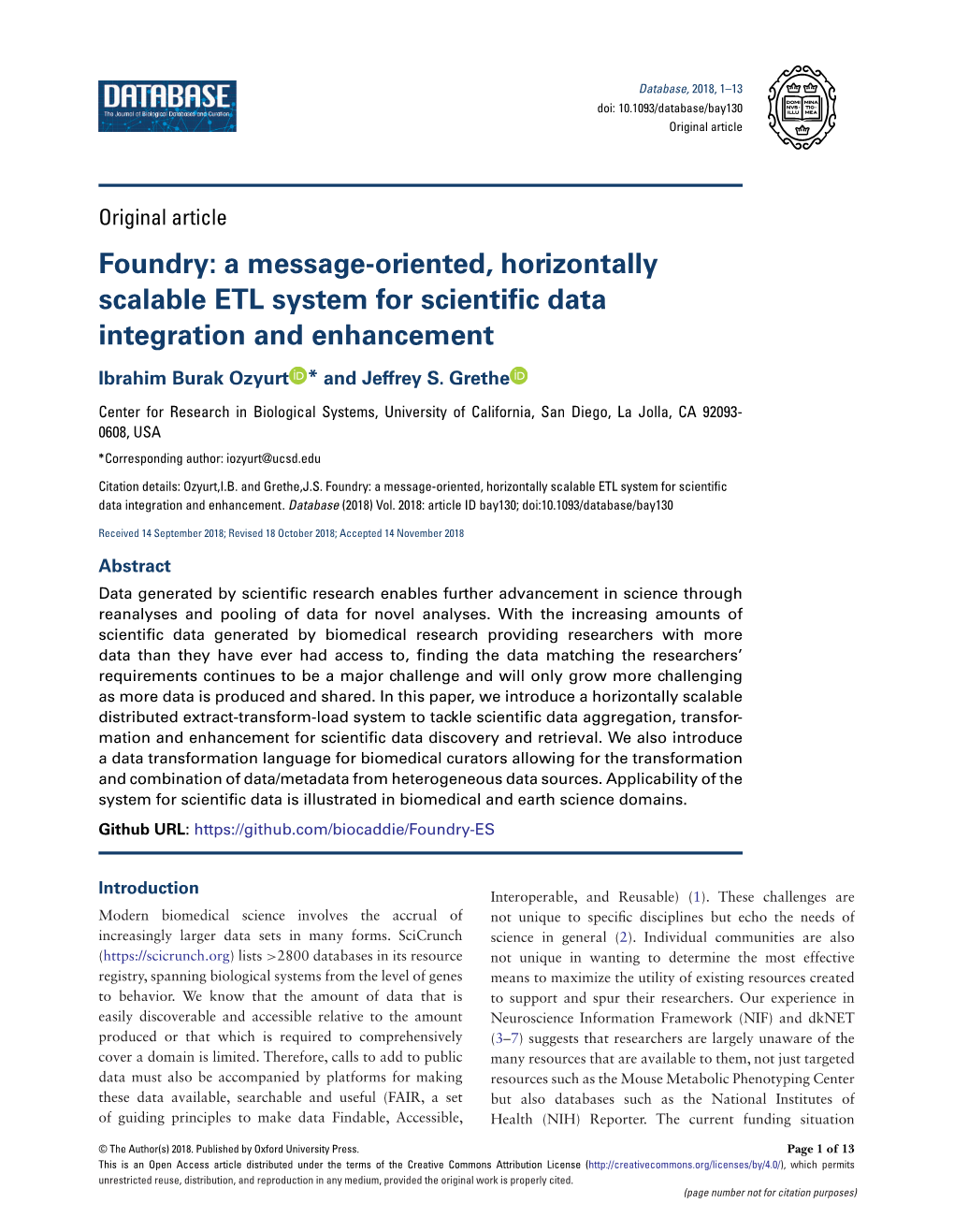 A Message-Oriented, Horizontally Scalable ETL System for Scientific