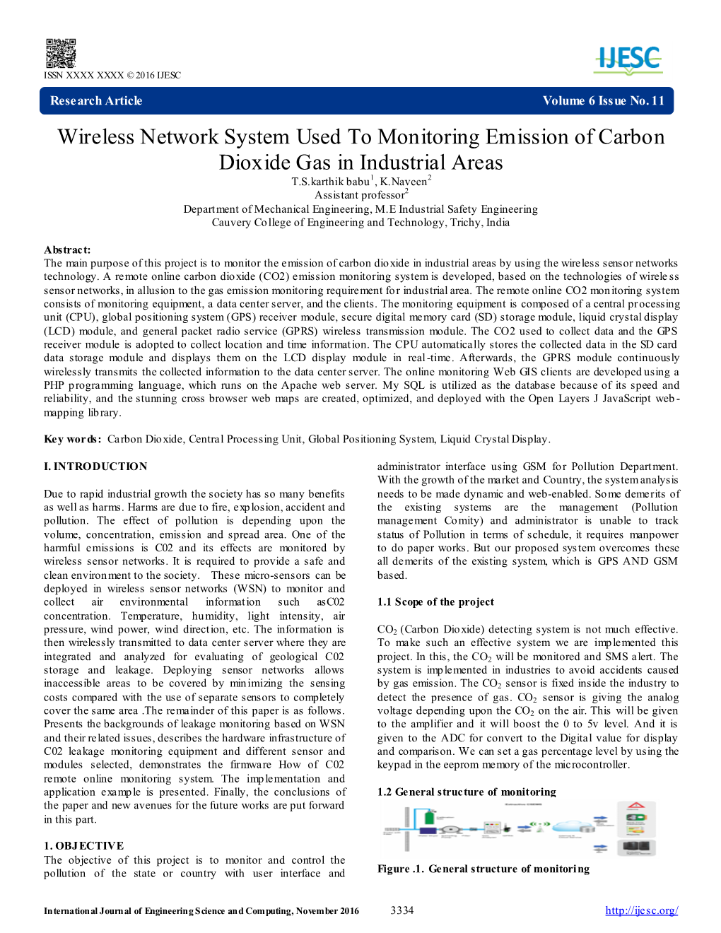 Wireless Network System Used to Monitoring Emission of Carbon