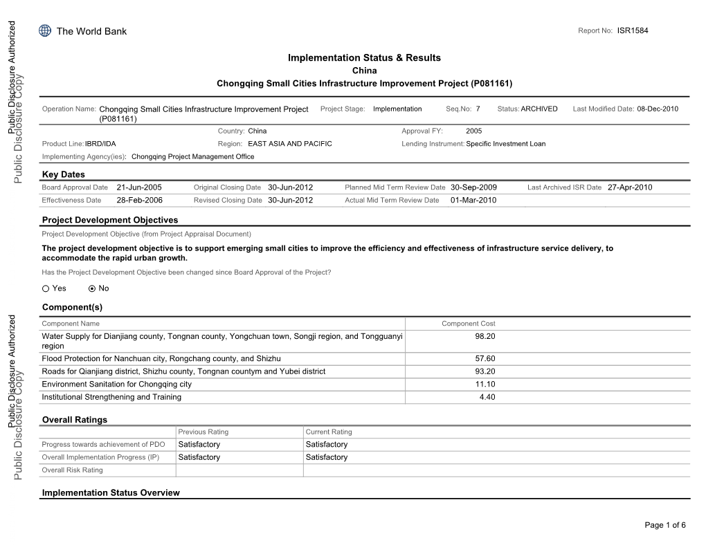 World Bank Document