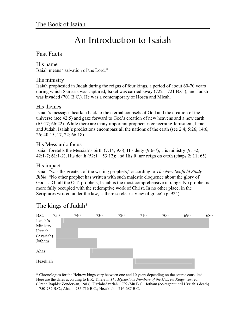 Isaiah Introduction and Chapters 1-35