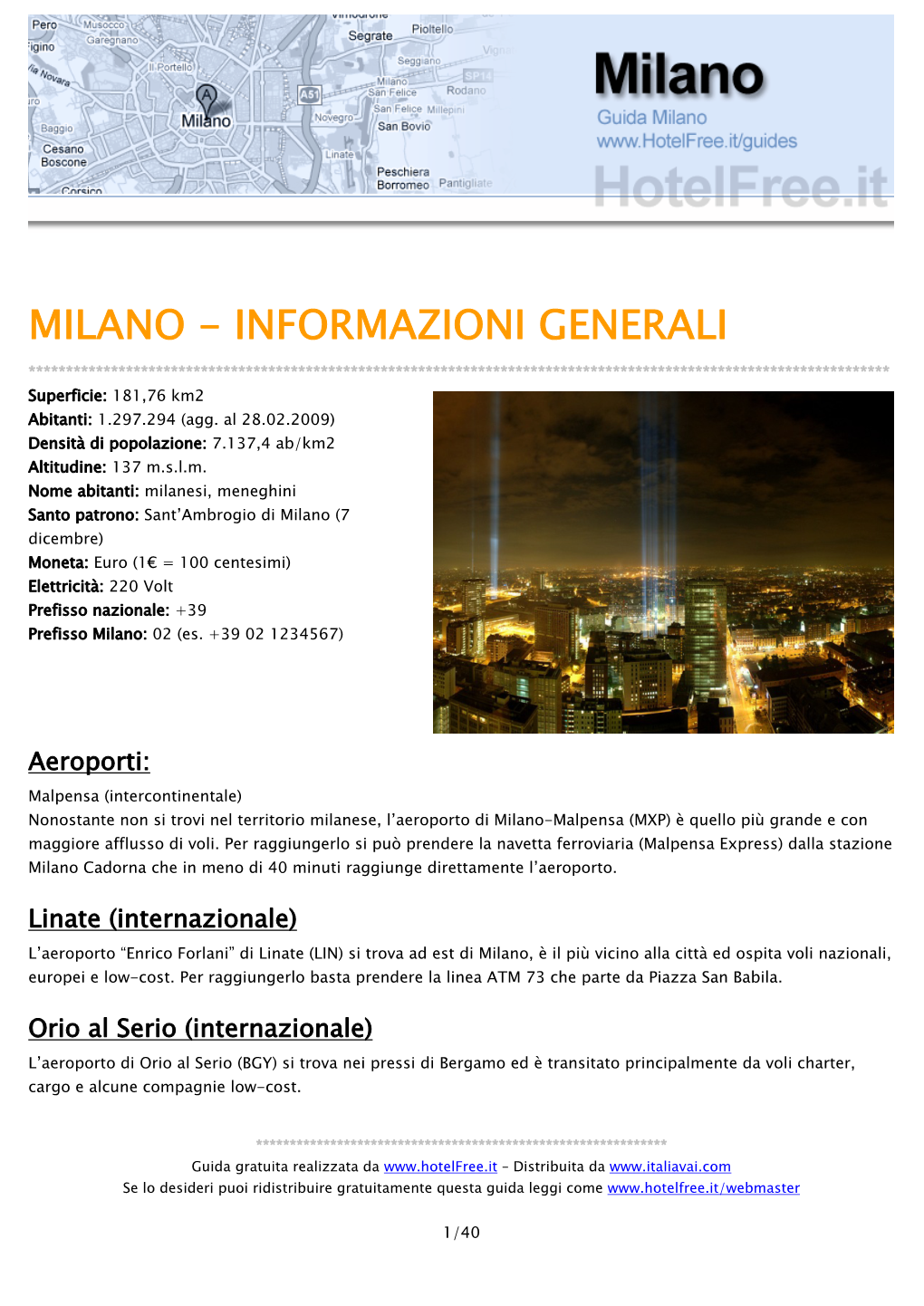 Guida Su Milano in Pdf Gratis