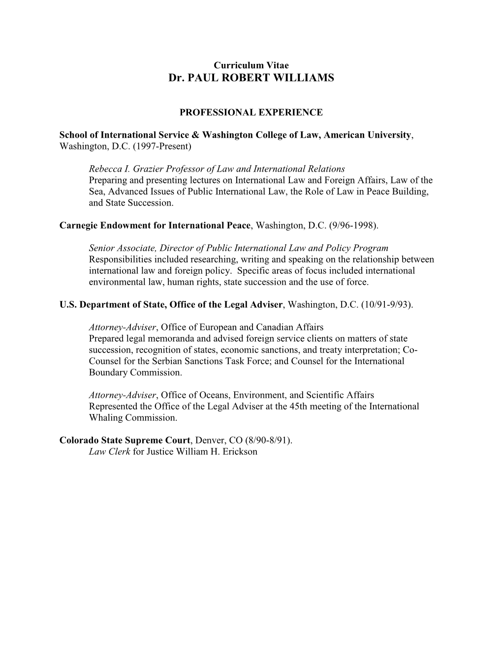 Curriculum Vitae (PDF)