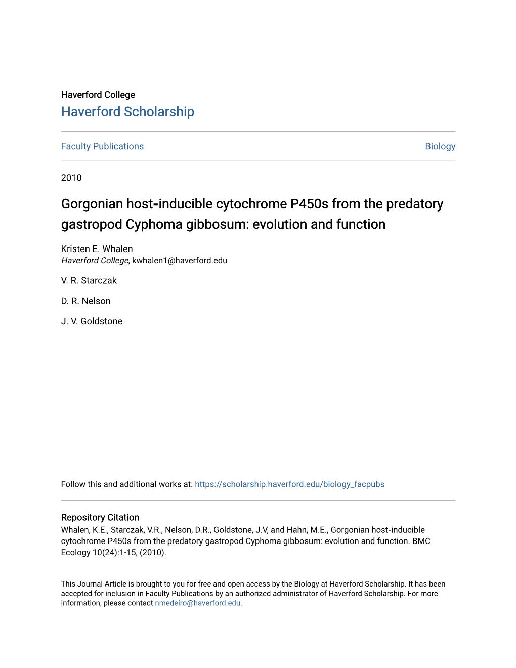 Inducible Cytochrome P450s from the Predatory Gastropod Cyphoma Gibbosum: Evolution and Function