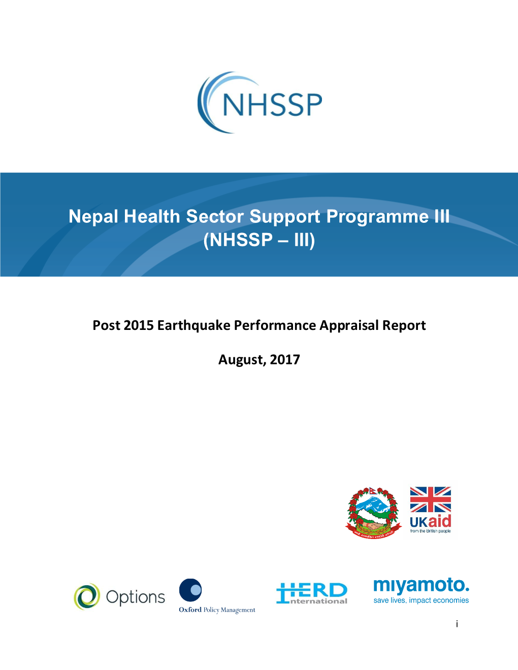 Nepal Health Sector Support Programme III (NHSSP – III)