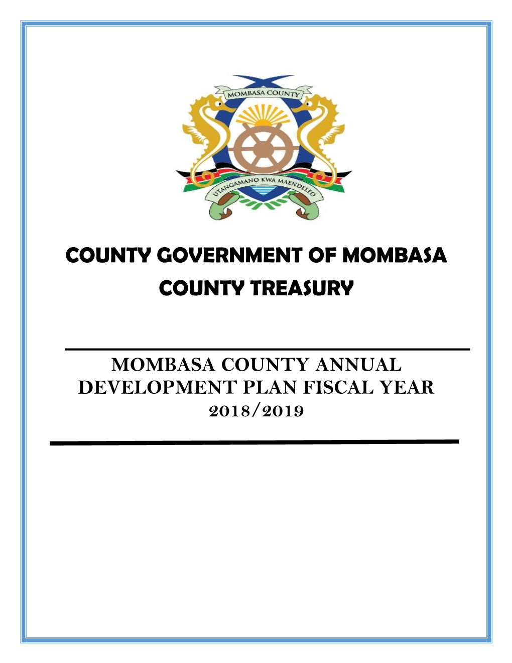 Annual Development Plan Fy