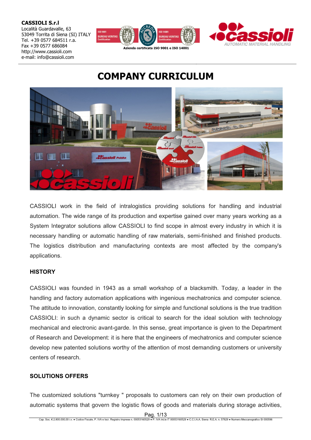 Company Curriculum