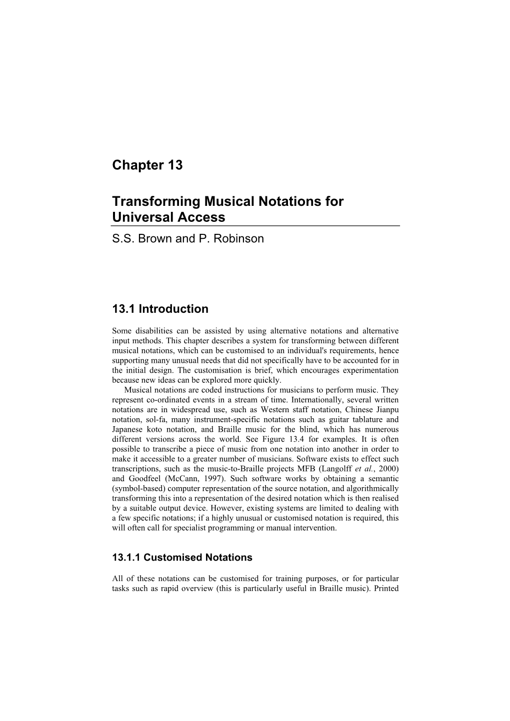 Chapter 13 Transforming Musical Notations for Universal Access