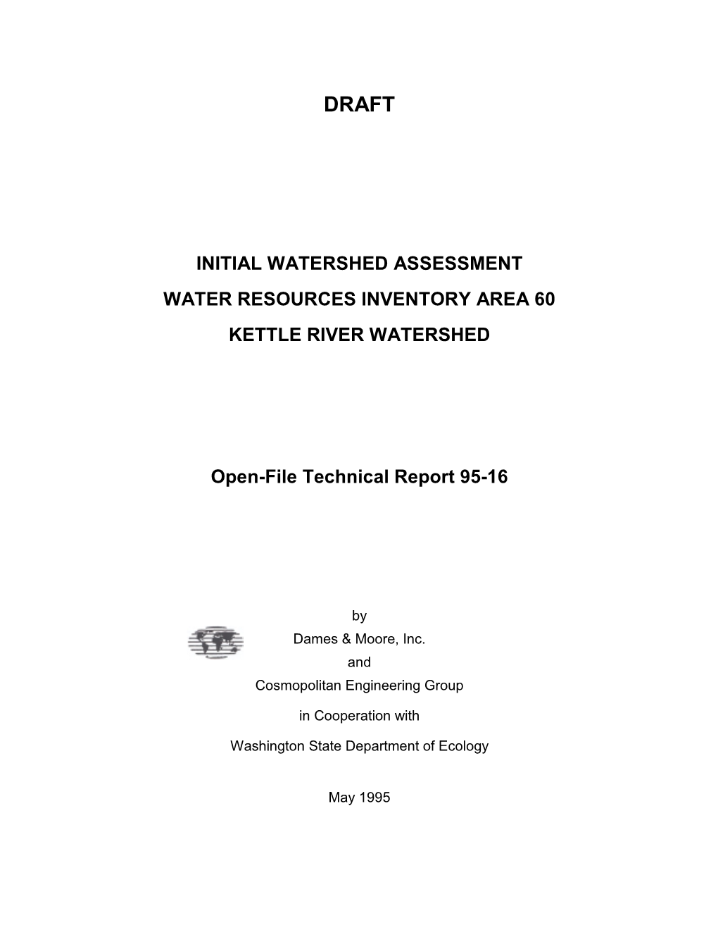 Kettle Watershed Initial Assessment