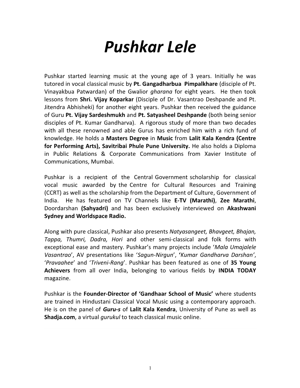 Pushkar Lele