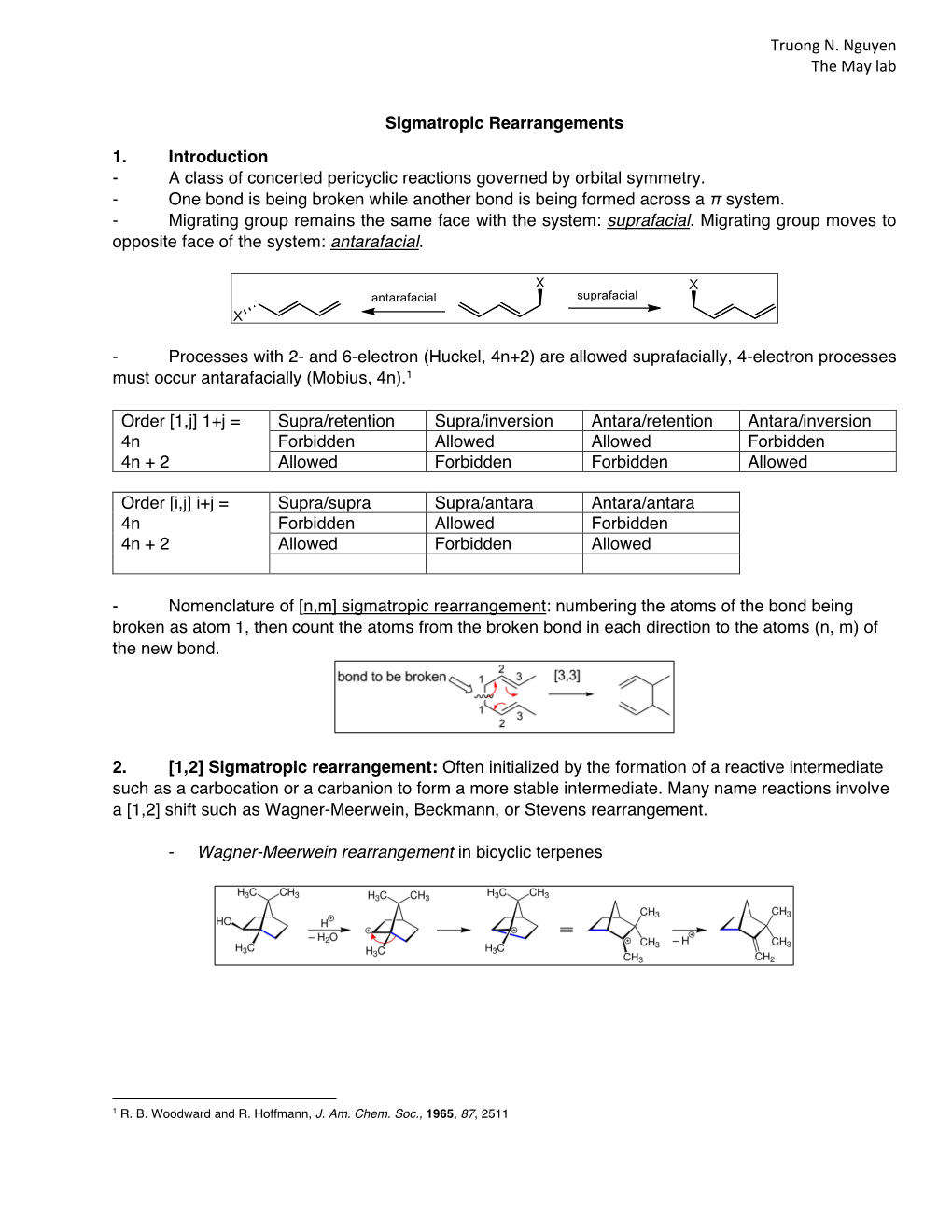 Sigmatropic Rearrangements 1