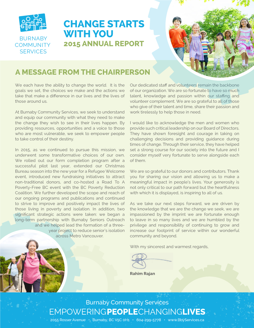 Change Starts with You 2015 Annual Report