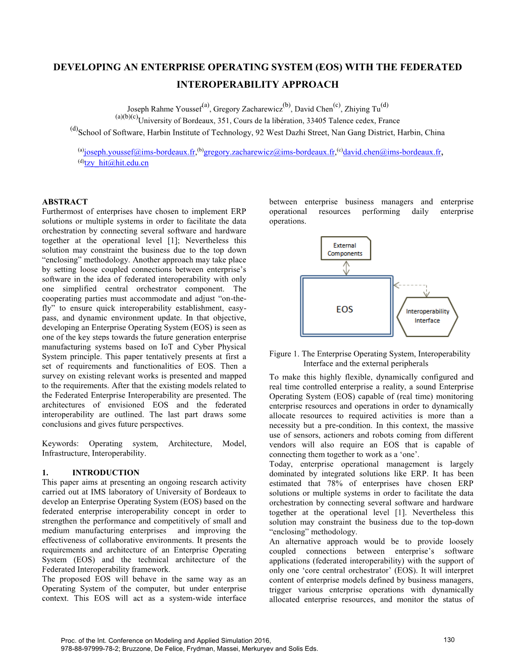 Developing an Enterprise Operating System (Eos) with the Federated Interoperability Approach