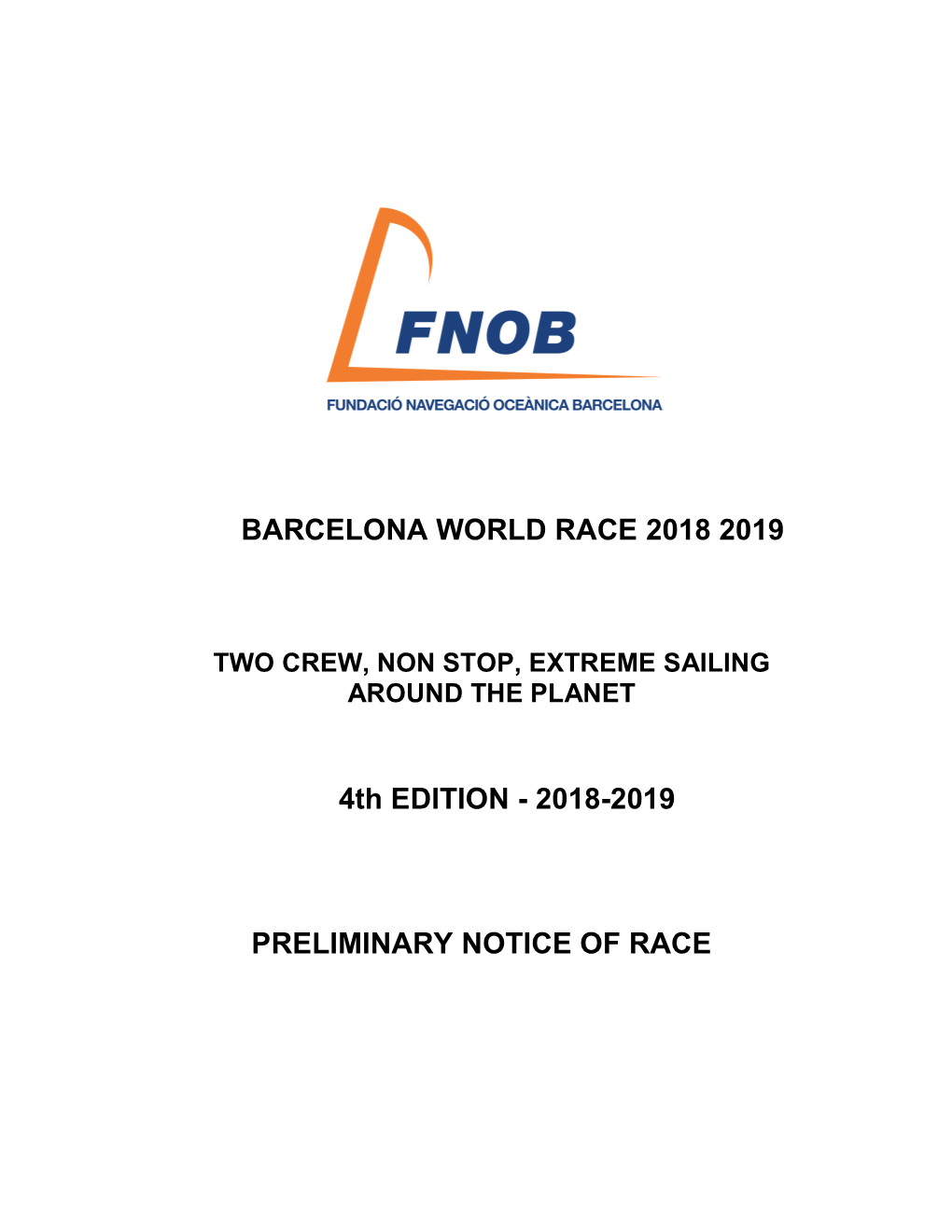 Pre Notice of Race Bwr 2018 Vdef