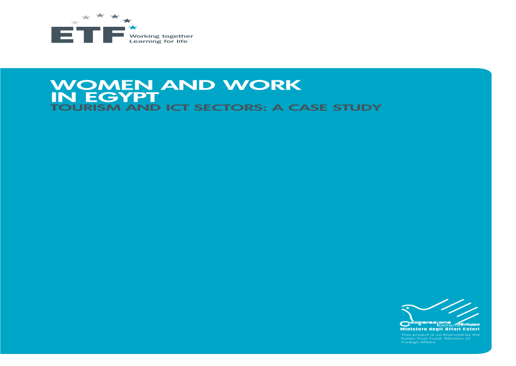 Women and Work in Egypt. Tourism and ICT Sectors: a Case Study