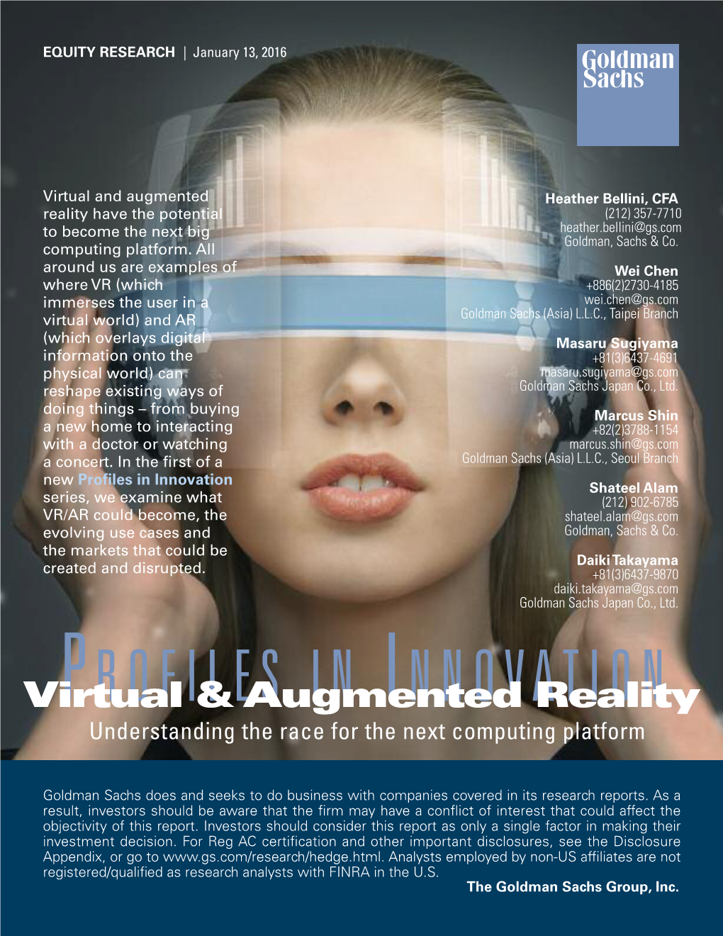 Virtual Reality and Augmented Reality Enablers