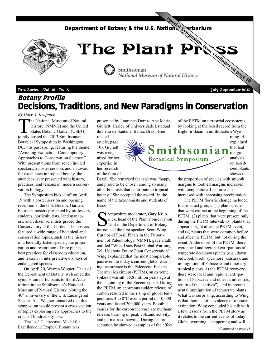 Plant Press Vol. 16 No. 3