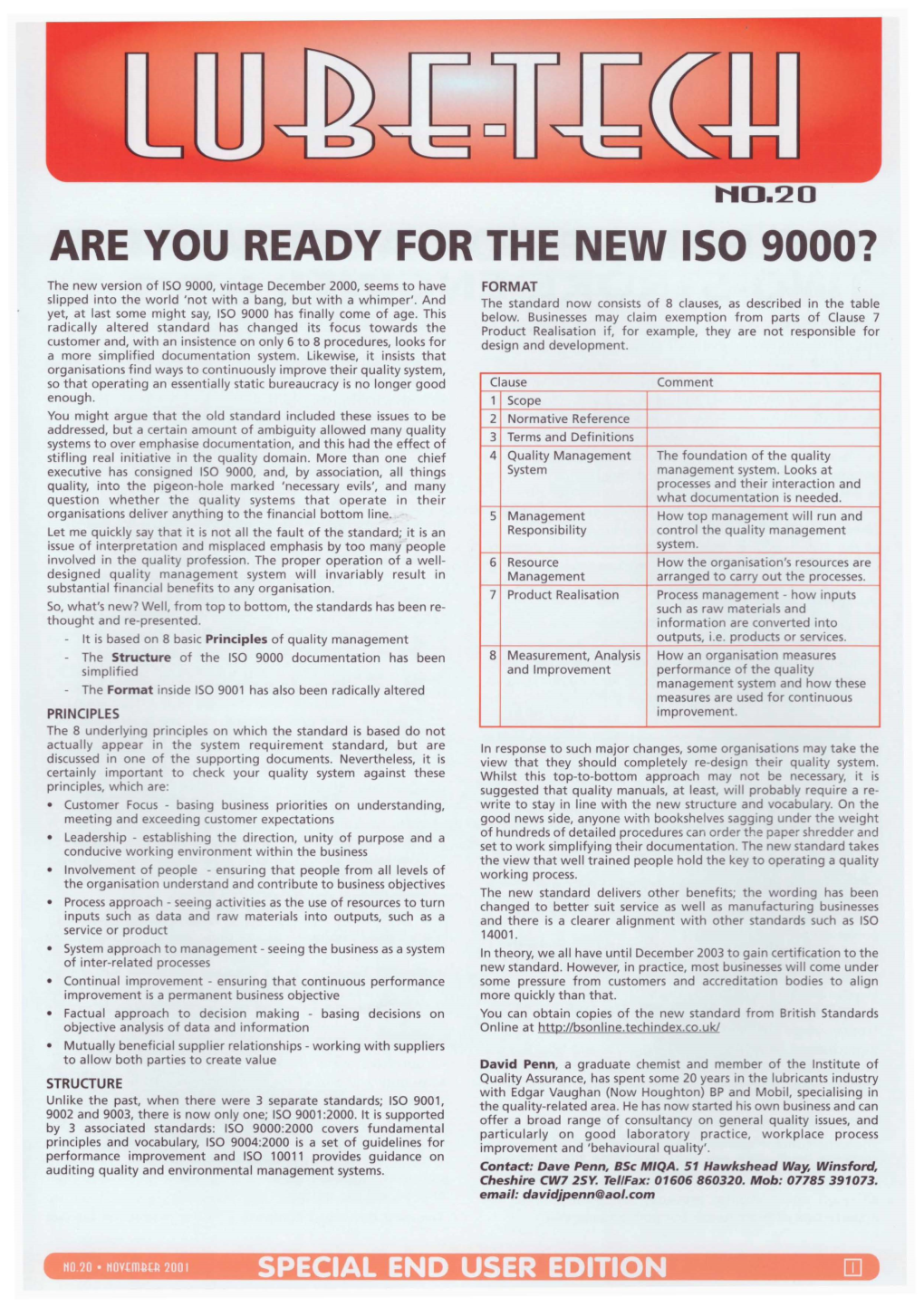 1. Are You Ready for the New ISO 9000?