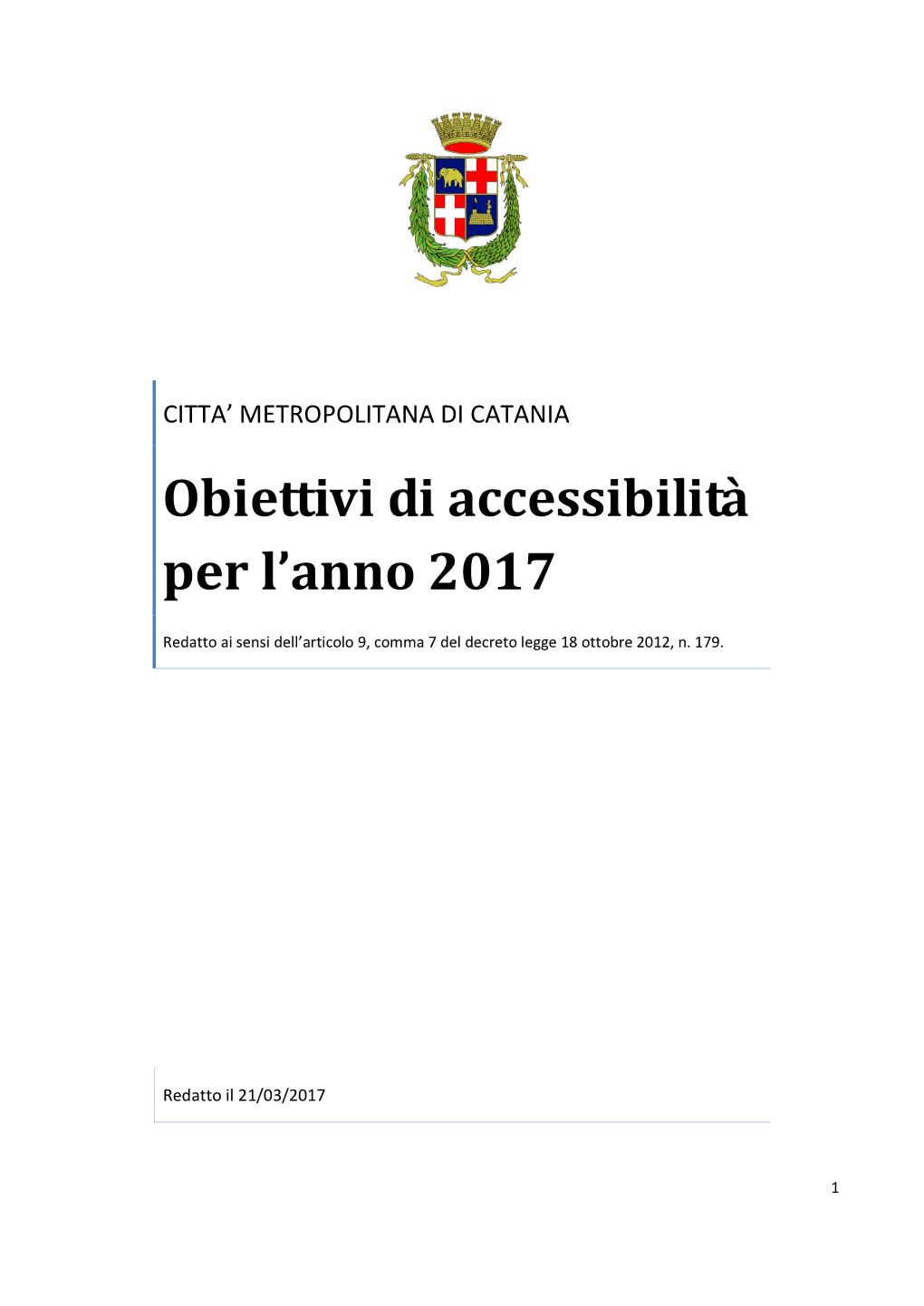 Obiettivi Di Accessibilità Per L'anno 2017